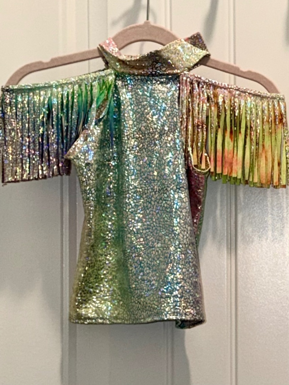 Girls Size 5 Iridescent Fringe Skirt Set